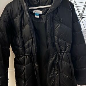 Columbia Black Quilted Jacket with Hood